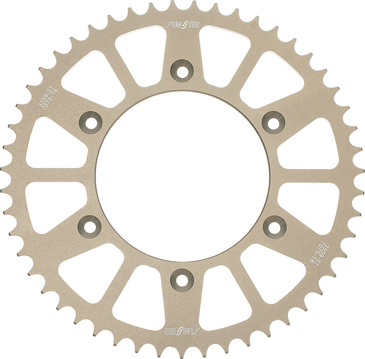 Sunstar 5-242950 Works Triplestar 50-Teeth 428 Chain Size Rear Aluminum Sprocket