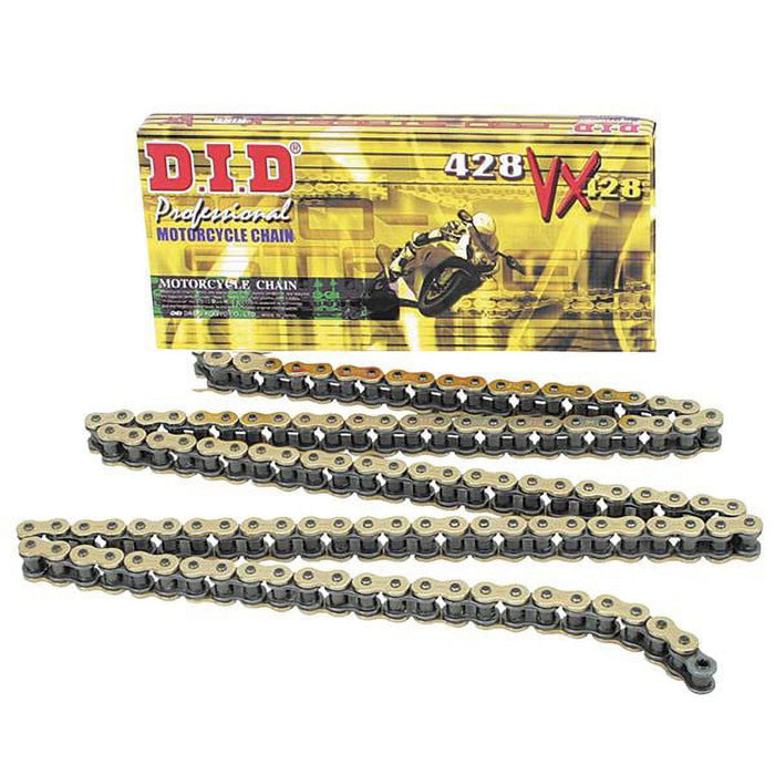 D.I.D. D.I.D Pro-Street X-Ring 428Vx 100 Link Natural Steel Chain 428VX100FB