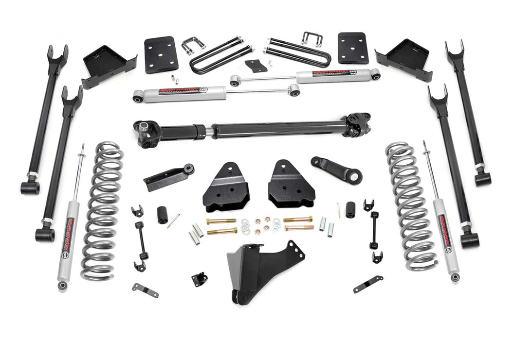 Rough Country 6 Inch Lift Kit 4-Link Ovld D/S Ford F-250/F-350 Super Duty (17-22) 56021