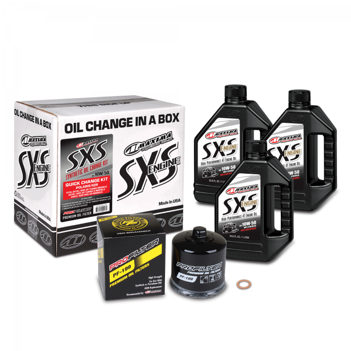 Maxima Racing Quick Change Sxs 10W-50 Polaris Engine Oil Change Kit 90-219013