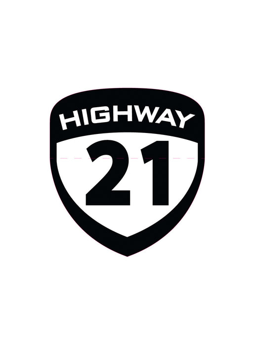 Highway 21 Shield Die Cut Sticker 3.75" X 4.125" 50Pks 489-9001