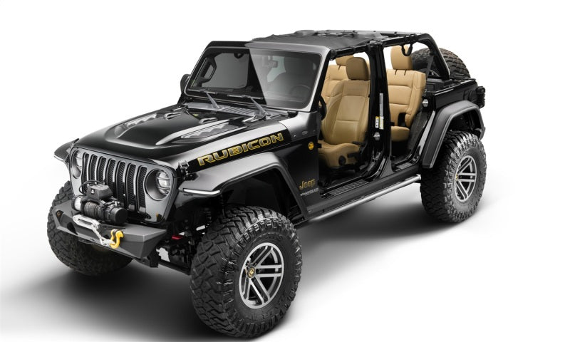 Bushwacker compatible with Jeep Wrangler JL Trail Armor Rocker Panel and Sill Plate Cover- Black 14095