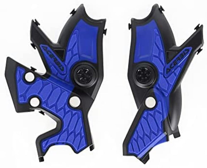 Acerbis X-Grip Frame Guard Black/Blue Compatible with Yamaha 2911461004, One Size