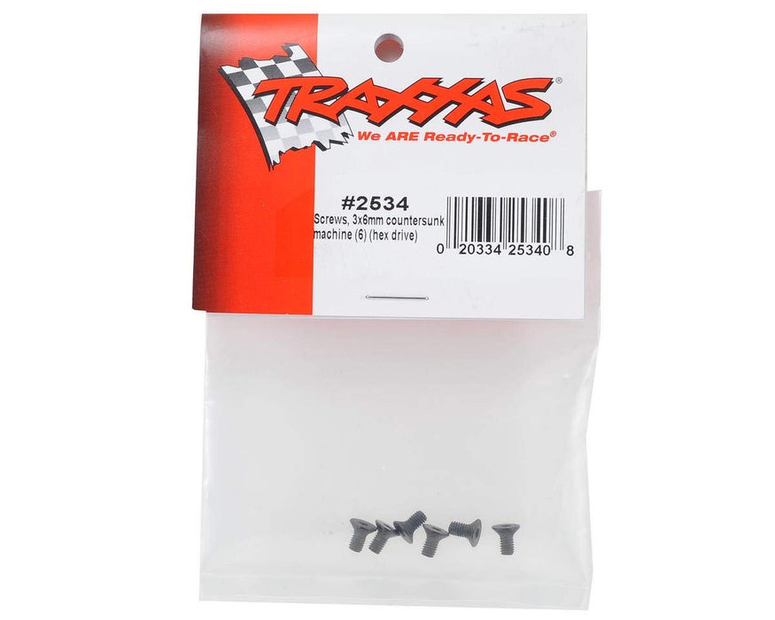 Traxxas 2534 Countersunk Machine Hex Drive Screws 3x6mm 6-Piece 81-Pack