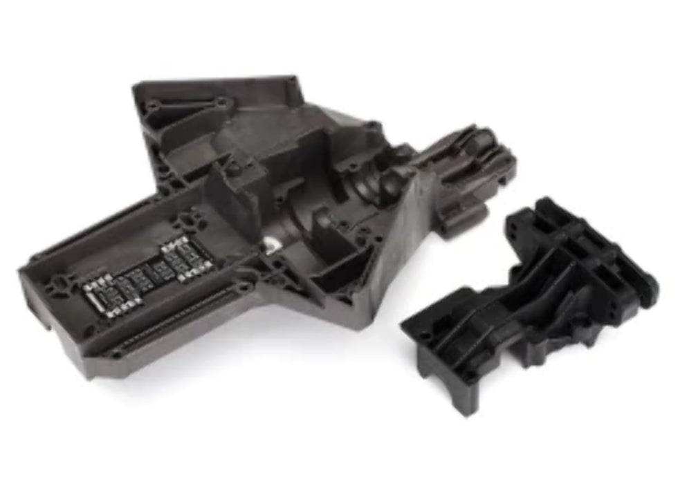 Traxxas 7727X Rear Upper and Lower Bulkhead (fits X-Maxx with center differential)