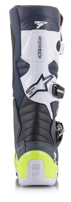 Alpinestars 2012014-9076-9 Men's Tech 7 Motocross Boot, Dark Gray/Dark Blue/Pink, 9