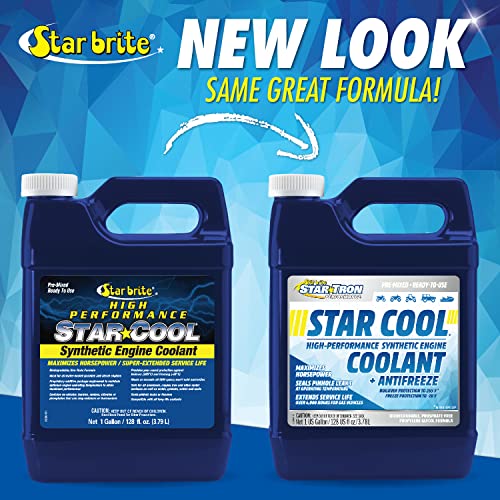 STAR TRON Star Cool High Performance Synthetic Engine Coolant + Antifreeze - Maximum Horsepower & Year-Round Protection - Propylene Glycol Formula - 64 OZ (033264)