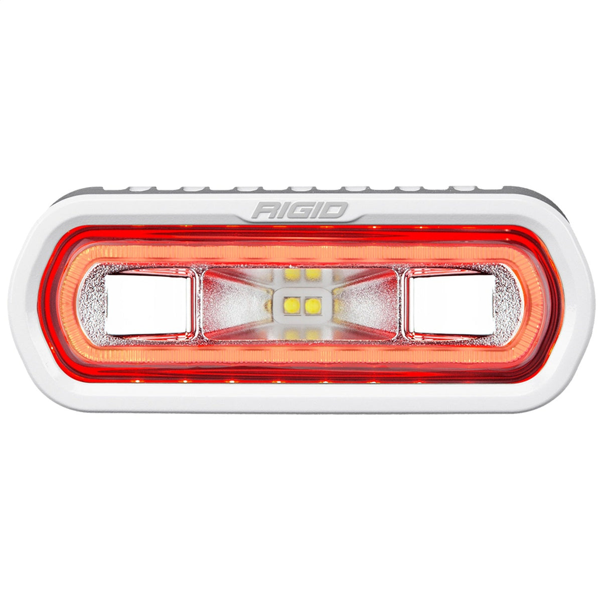 RIGID Sr-L Series Marine Spreader Pod, 2 Wire, Surface Mount, White W/Red Halo 51102
