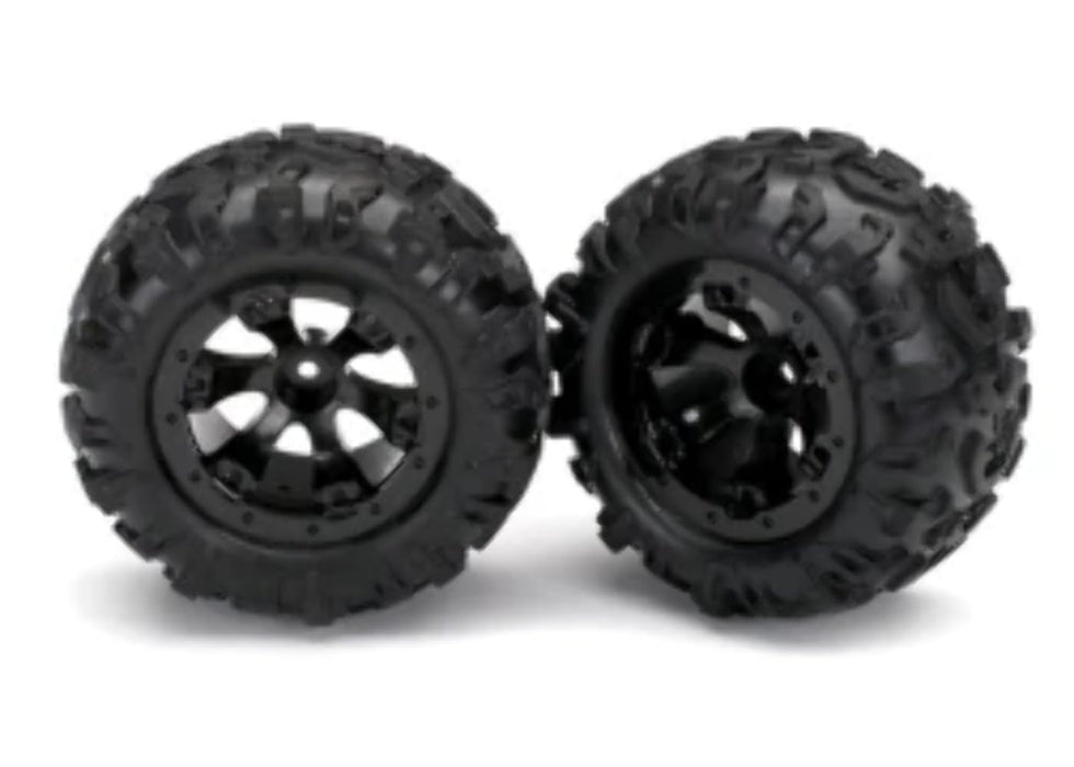 Traxxas 7277 Tires and Wheels Assembled glued (Geode Black beadlock Style Wheels Canyon at Tires Foam Inserts) (1 Left 1 Right)