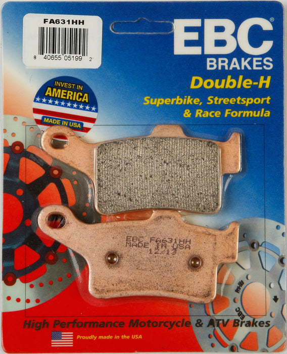 EBC Brakes FA631HH Double-H Series Sintered Disc Brake Pad, Black, 1x1x1