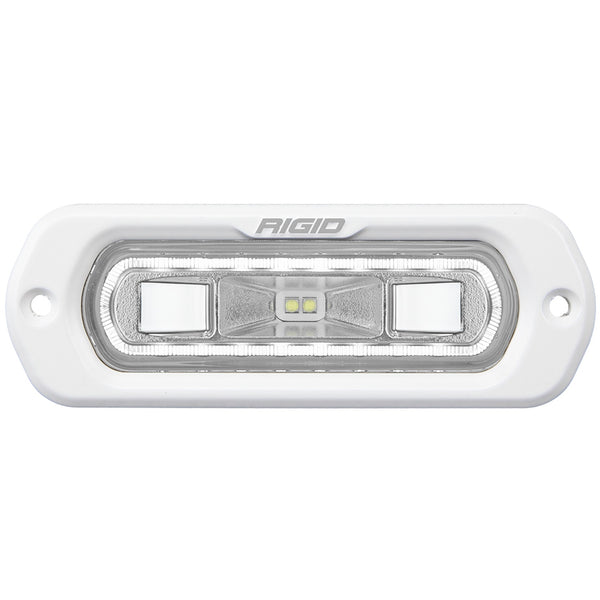 Rigid Industries Sr-L Series Marine Spreader Pod, 2 Wire Flush Mount, White W/White Halo 51200