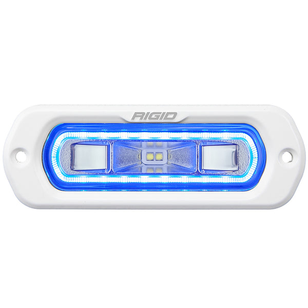 RIGID Sr-L Series Marine Spreader Pod, 2 Wire Flush Mount, White W/Blue Halo 51201