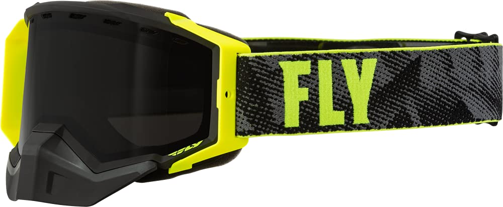 Fly Racing ZONE PRO SNOW GOGGLE BLK/HI-V W/BLACK/POLARIZED SMOKE LENS