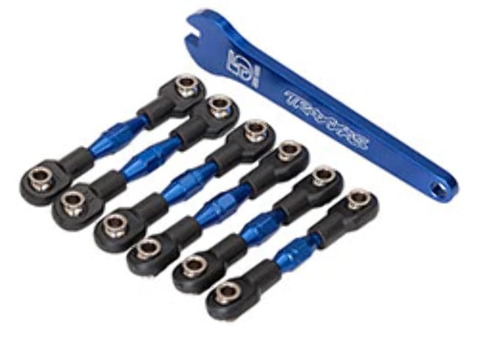 Traxxas TRA8341X Turnbuckles aluminum (blue-anodized) camber links 32mm (front) (2)/ camber links 28mm (rear) (2)/ t