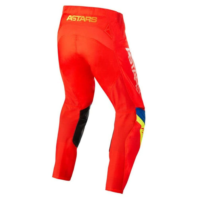 Alpinestars Techstar Quadro Pants Bright Red/Ylw Fluo/Blue Sz 34 482-970834