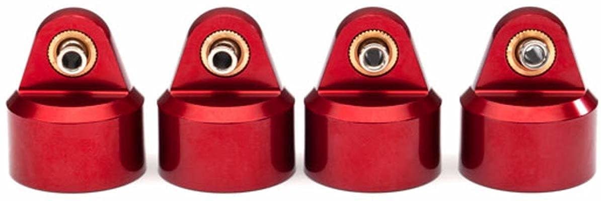 Traxxas 8964R Shock Caps Aluminum (Red-Anodized) GT-Maxx Shocks (4)