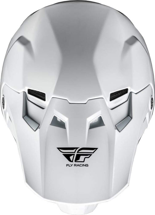 Fly Racing 2022 Adult Formula Carbon Solid Helmet (White, XX-Large)