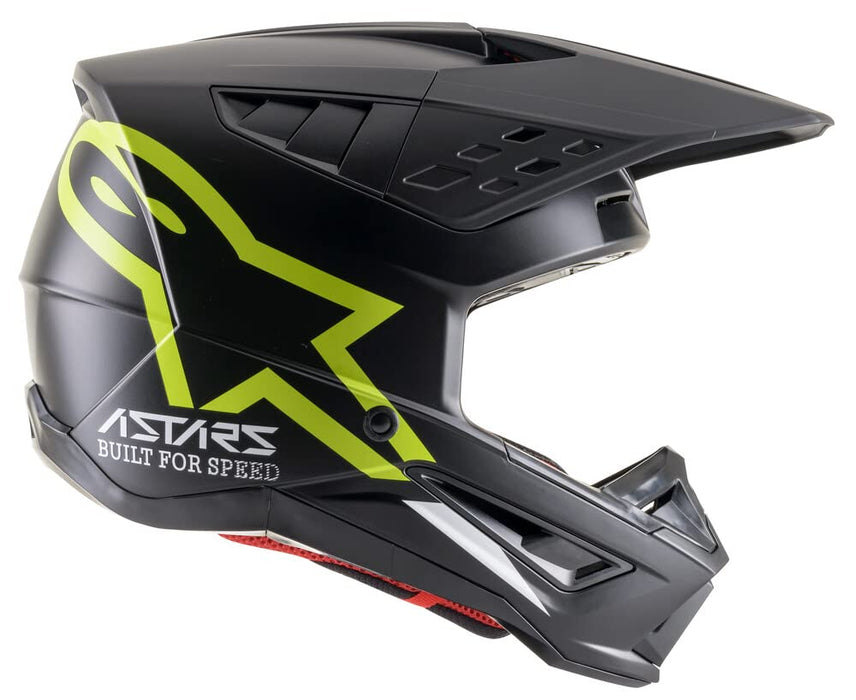 Alpinestars 83033211559-XS S-M5 Compass Helmet - Matte Black/Yellow Fluo (X-Small)