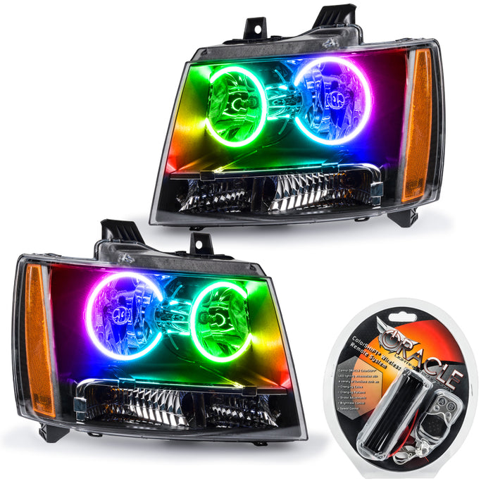 Oracle 07-13 Chevrolet Avalanche Pre-Assembed SMD Headlights ColorSHIFT SEE WARRANTY 7001-330