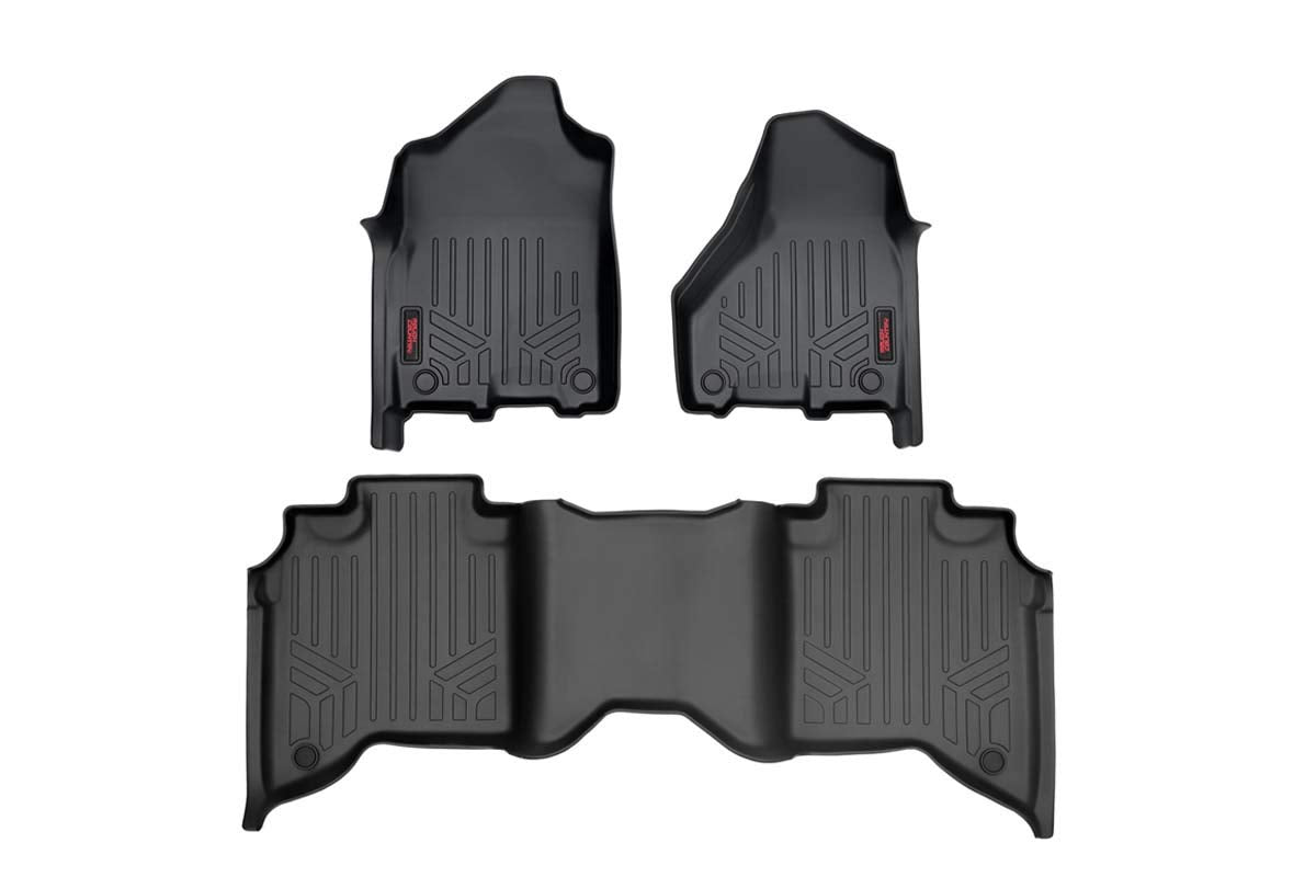 Rough Country Floor Mats Fr & Rr Fr Bucket Crew Fits RAM 2500/3500 (19-23) M-31430