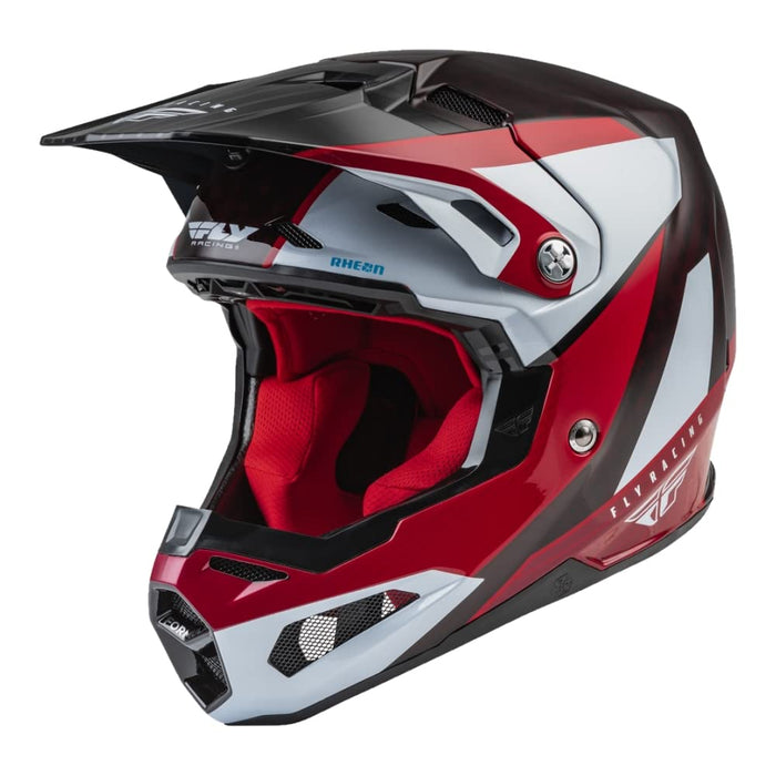 Fly Racing 73-47103S Formula Carbon Prime Visor Red/White/Red Carbon Yl/Sm