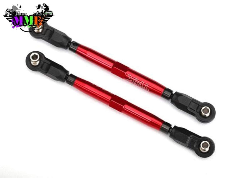 Traxxas 8547A/8547R/8547X UDR Unlimited Desecer 7075-T6 Tubes (102mm Front Toe Links/Steering Links/tie rods Assembled with Rod Ends & Hollow Balls) Includes Free 7mm Wrenchrt Ra (Red Anodized)