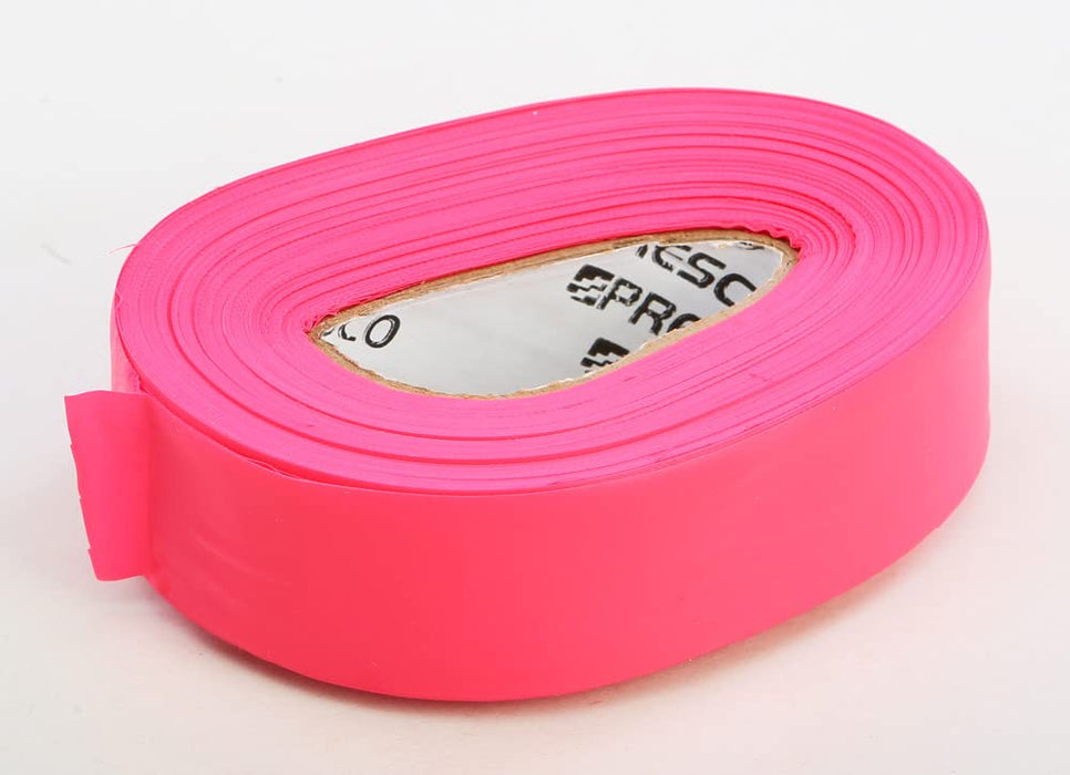 TRAIL MARKING TAPE .75"X100' (FLO RED)