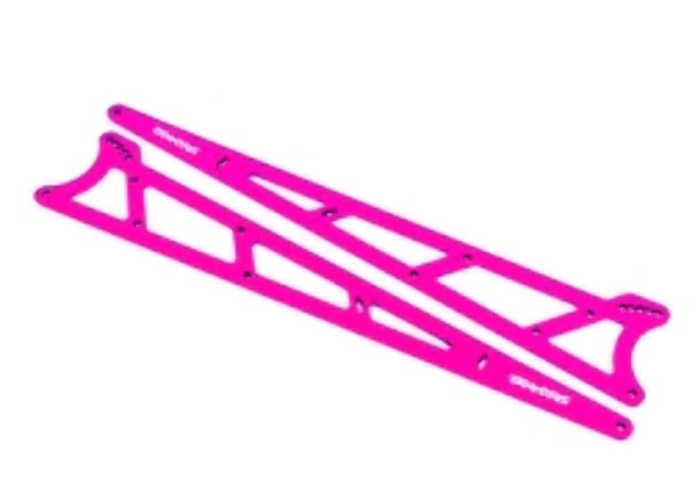 Traxxas 9462P Side Plates Wheelie Bar Pink (Aluminum) (2)