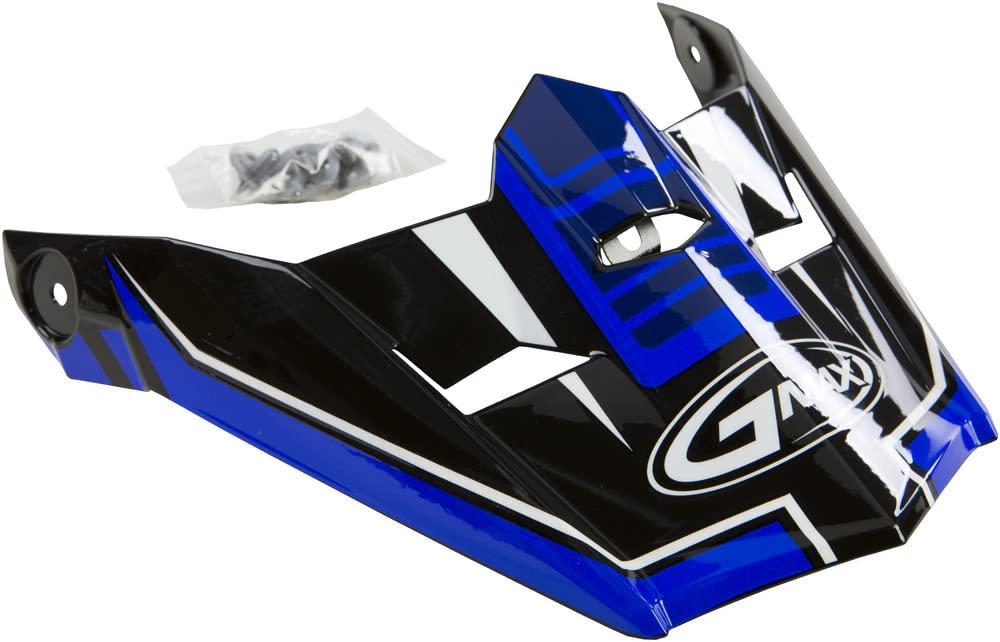 GMAX unisex-adult full-face-helmet-style Visor (Mx46 Uncle Tc2) (Black/Blue, Medium-XXX-Large)