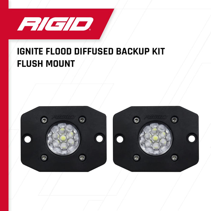 RIGID INDUSTRIES Ignite Backup Kit Black Flood Flush Mount: Mounting Accessories For Offroad Use