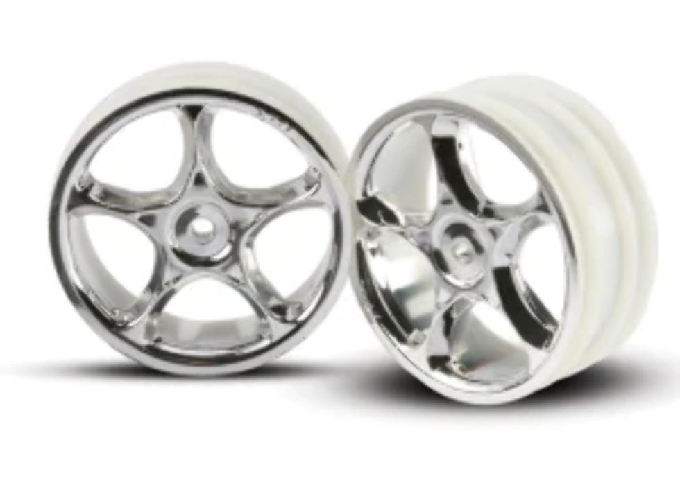 Traxxas 2473 Tracer Front Wheels Chrome Bandit 2-Piece