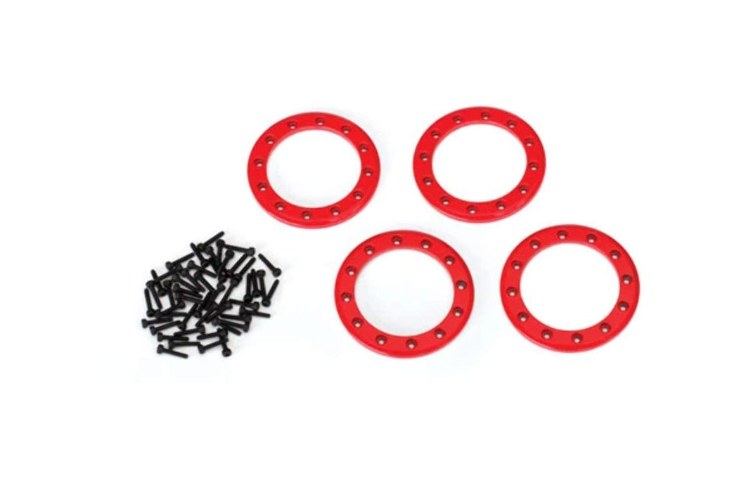 Traxxas 8169R 1.9" Aluminum Beadlock Rings Red