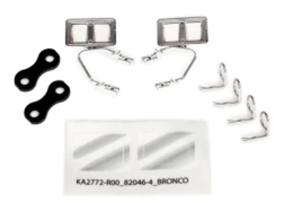 Traxxas Mirrors Side Chrome (Left & Right)/ retainers (2)/ Body Clips (4)