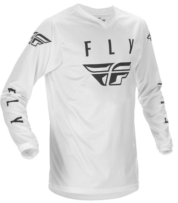 Fly Racing Universal Jersey (White/Black, Youth X-Large)