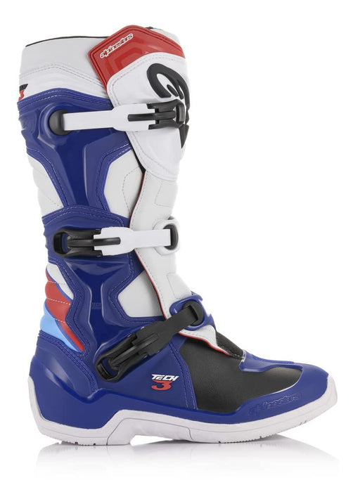 Alpinestars Tech 3 Mens MX Offroad Boots Blue/White/Red 10 USA