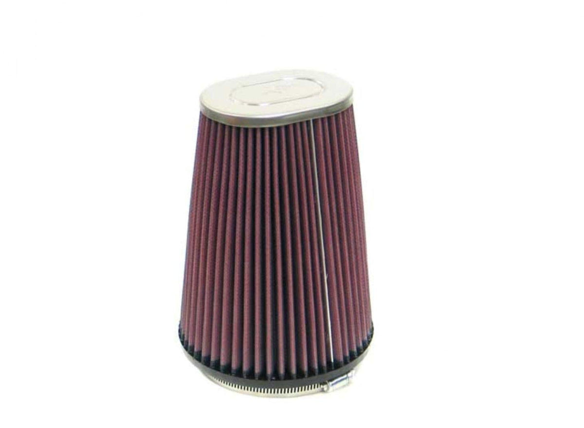 K&N Universal Clamp-On Air Intake Filter: High Performance, Premium, Washable, Replacement Filter: Flange Diameter: 4.5 In, Filter Height: 8 In, Flange Length: 0.625 In, Shape: Oval Straight, Rf-1021 RF-1021