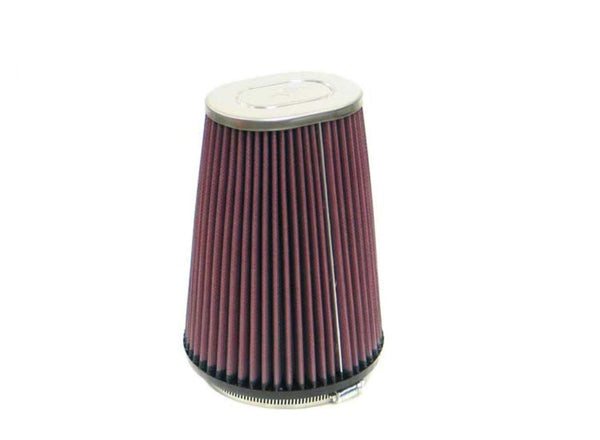 K&N Universal Clamp-On Air Intake Filter: High Performance, Premium, Washable, Replacement Filter: Flange Diameter: 4.5 In, Filter Height: 8 In, Flange Length: 0.625 In, Shape: Oval Straight, Rf-1021 RF-1021