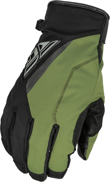 Fly Racing 2023 Snow Title Long Glove (Black/Olive, Medium)