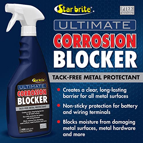 STAR BRITE Ultimate Corrosion Blocker Spray - Long-lasting Protection for Metal from Moisture, Salt & Rust - Ideal for Auto, Motorcycle, Boat, ATV, Tools & Electronics Non-Conductive Formula (95422)