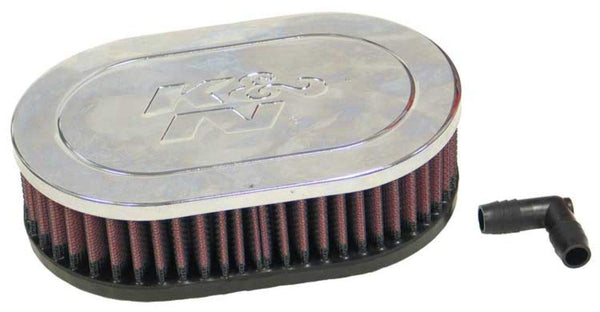 K&N Universal Clamp-On Air Intake Filter: High Performance, Premium, Washable, Replacement Air Filter: Flange Diameter: 2.0625 In, Filter Height: 2 In, Flange Length: 0.875 In, Shape: Oval, Ra-071V RA-071V