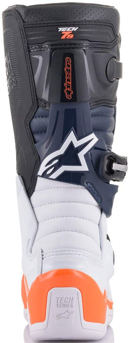 Alpinestars 2015017-1241-6 Tech 7S Boots Black/White/Orange Fluo Sz 06