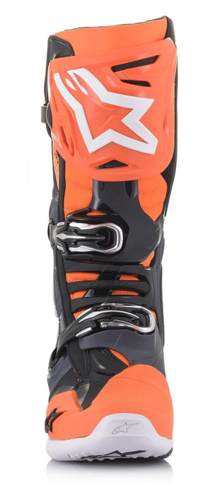 Alpinestars 2010020-9040-12 Tech 10 Boots Cool Grey/Orange Fluo Sz 12