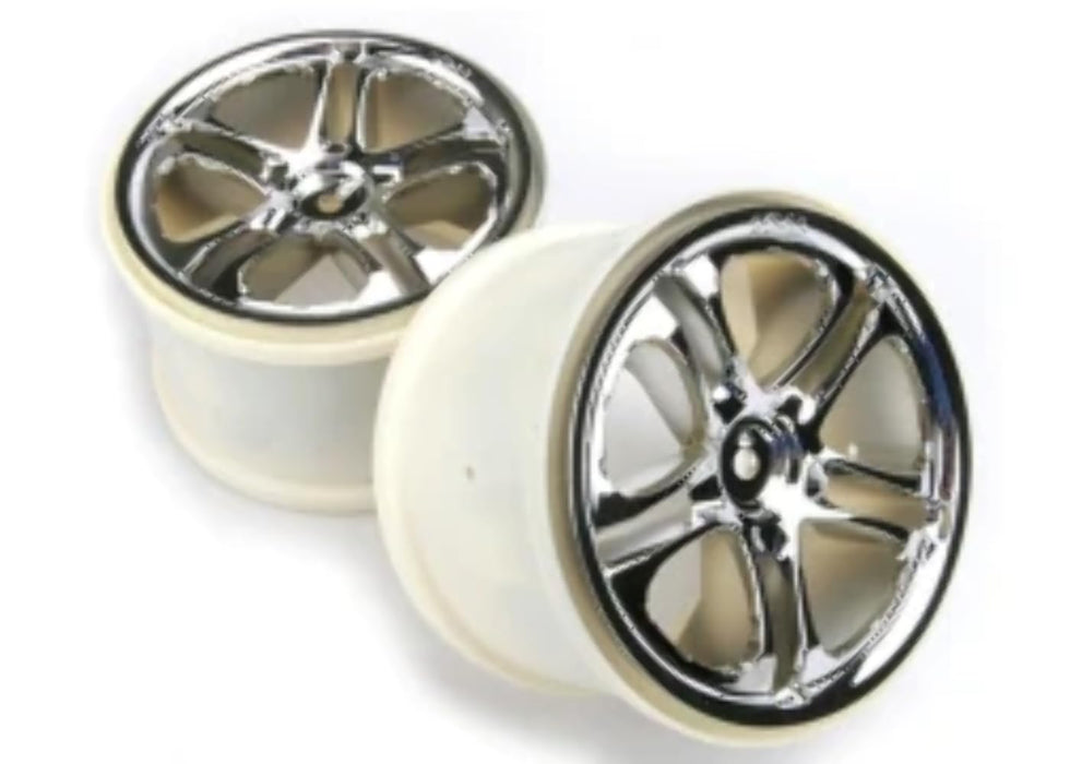 Traxxas 5172X 3.8 Chrome Revo Wheels Set of 2