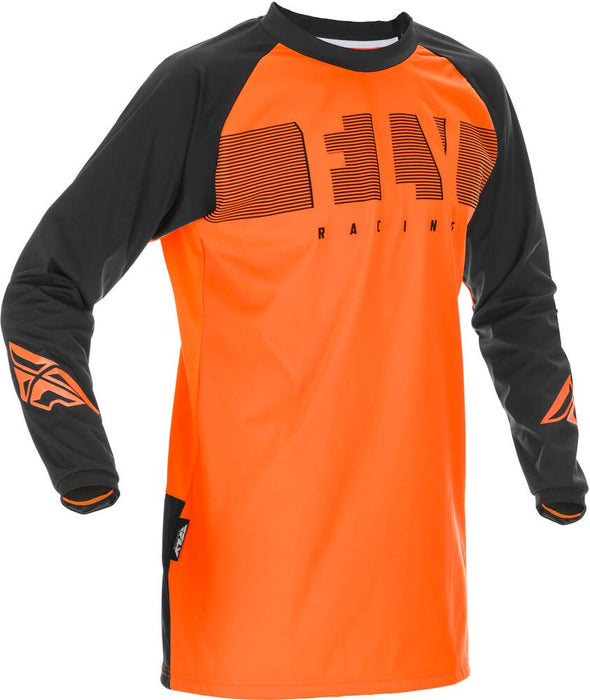 Fly Racing Windproof Riding Jersey (Orange/Black, Large)