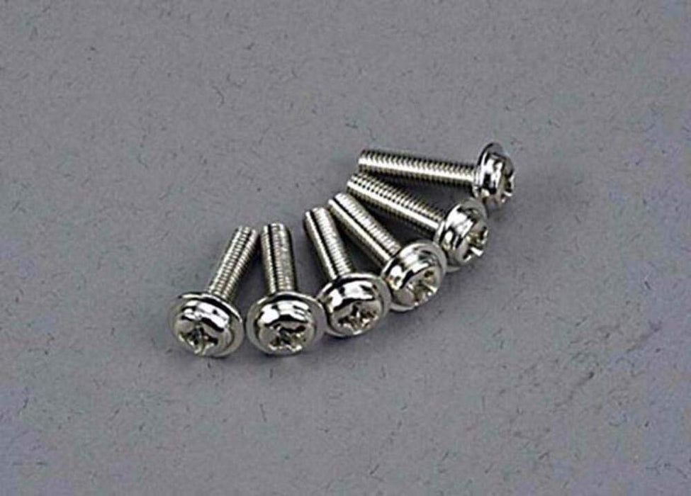 Traxxas 3186 Washer-Head Machine Screws 3x12mm (set of 6)