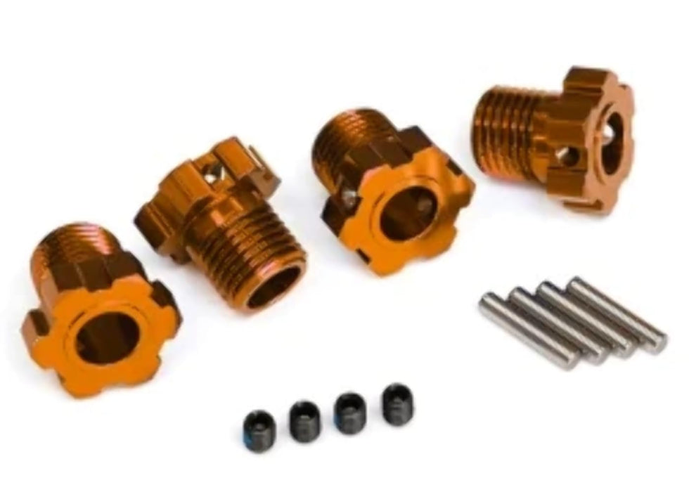 Traxxas TRA8654A Wheel Hubs Splined 17mm Orange-Anodized (4)