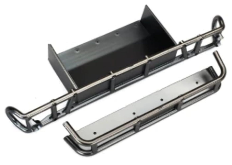 Traxxas Rear Bumper & Bumper Extension (Satin Black Chrome-Plated)