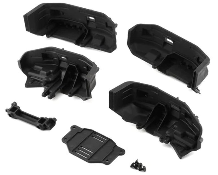 Traxxas 8080X Fenders Inner (Narrow) Front & Rear (for Clipless Body mounting) (2 Each)/ Rock Light Covers (8)/ Battery Plate/ Body Mount/ 3x8 Flat-Head Screws (4)/ 2.5x6 CS (10)