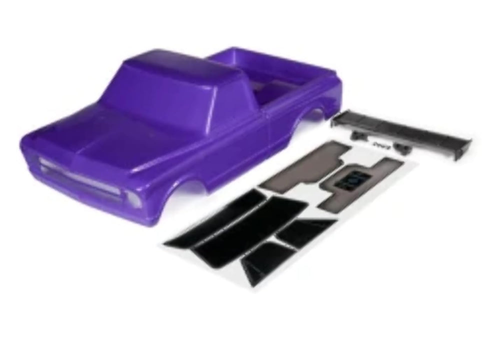 Traxxas 9411P Body Chevrolet C10 (Purple) (Includes Wing & Decals)