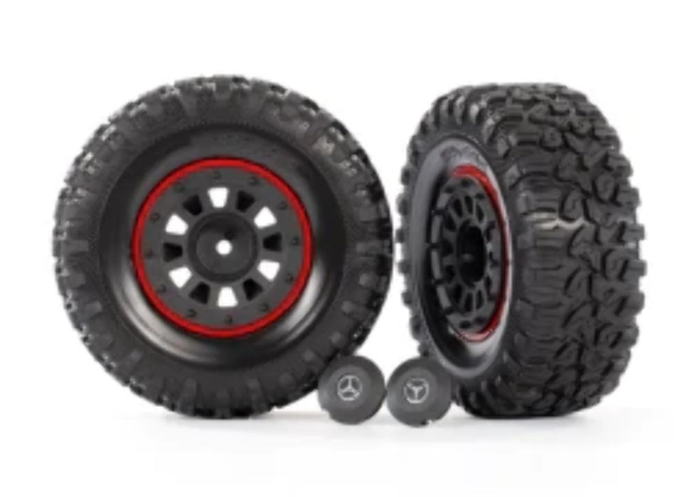 Traxxas 8874 Tires & Wheels (2.2' Black Wheels 2.2' Tires) (Requires #8255A)